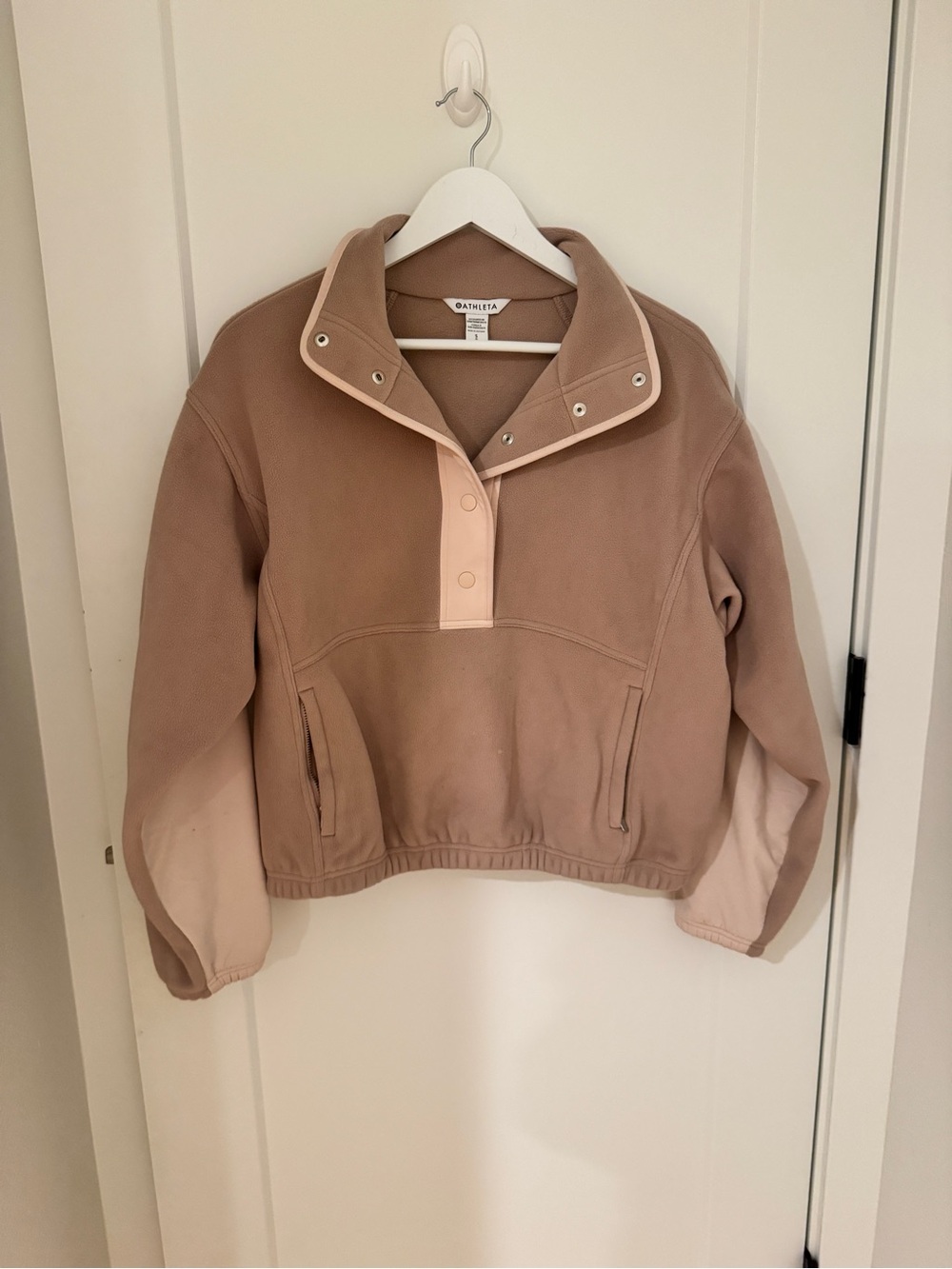 Athleta Rose Pullover Snap-Front Fleece